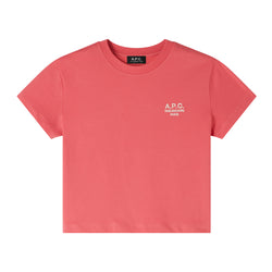 W Raspberry/Ecru Boxy Rue Madame Tshirt