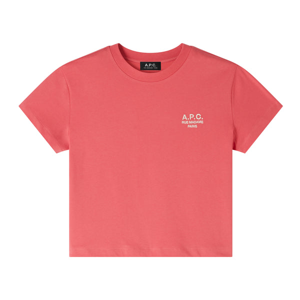 W Raspberry/Ecru Boxy Rue Madame Tshirt