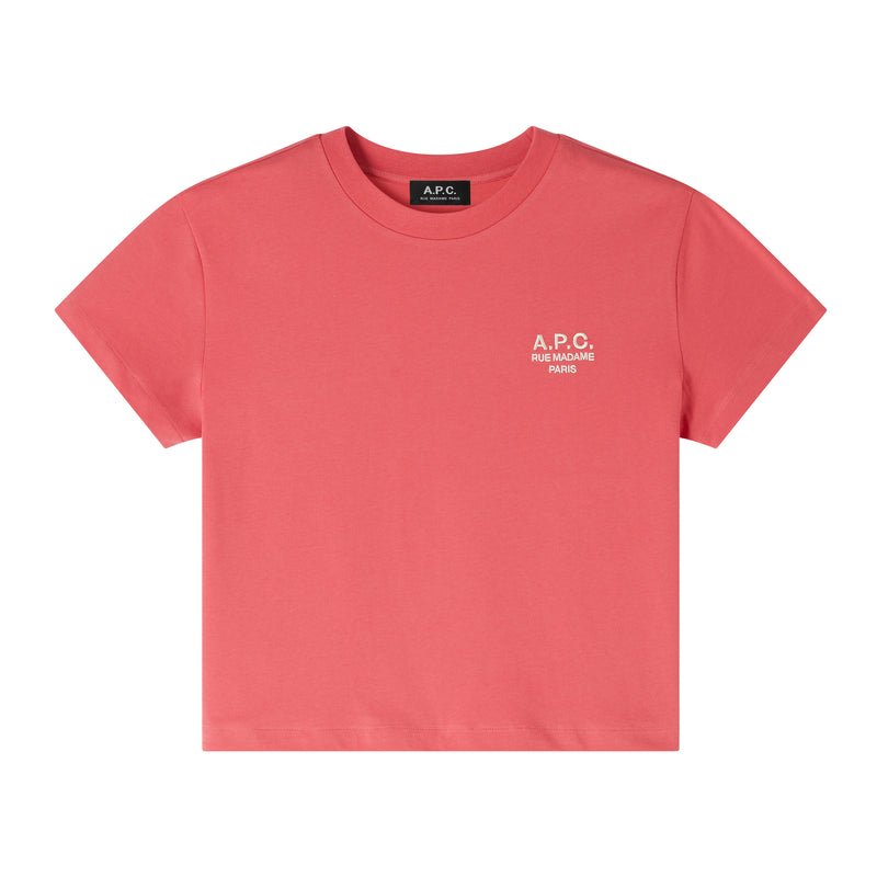 W Raspberry/Ecru Boxy Rue Madame Tshirt