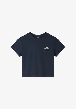 W Dark Navy/Ecru Boxy Rue Madame Tshirt