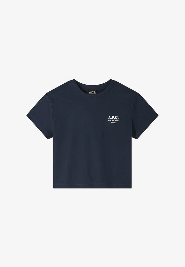 W Dark Navy/Ecru Boxy Rue Madame Tshirt
