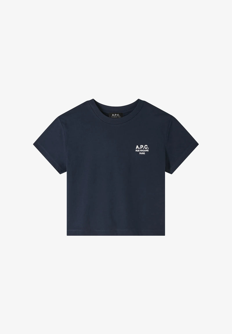 W Dark Navy/Ecru Boxy Rue Madame Tshirt
