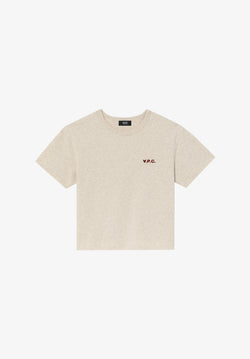 W Ecru/Rose Boxy Petit VPC Tshirt