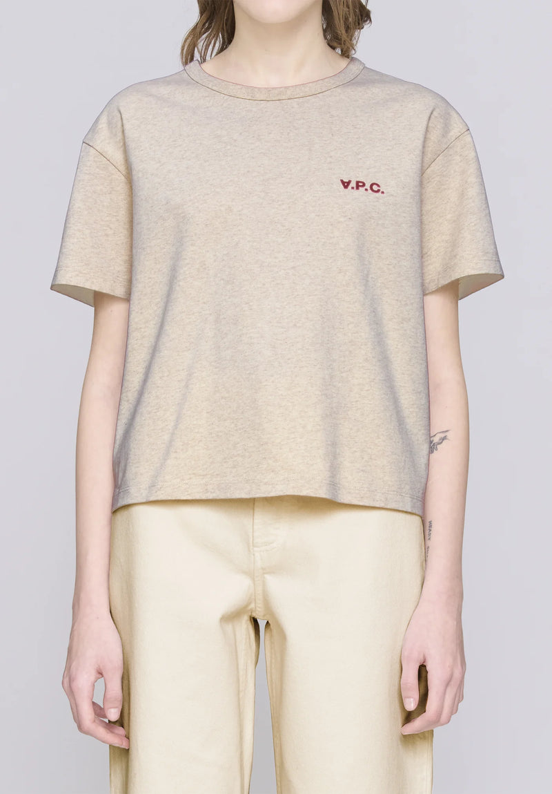 W Ecru/Rose Boxy Petit VPC Tshirt