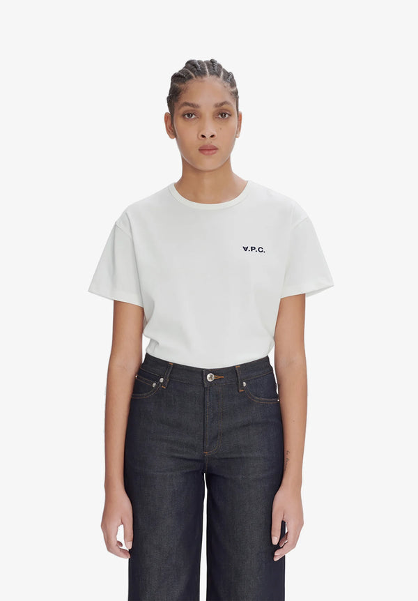 W White/DarkNavy Boxy Petit VPC Tshirt