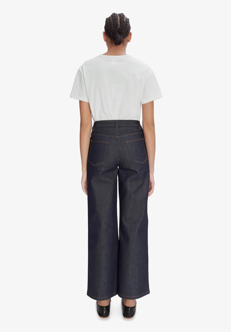 W White/DarkNavy Boxy Petit VPC Tshirt
