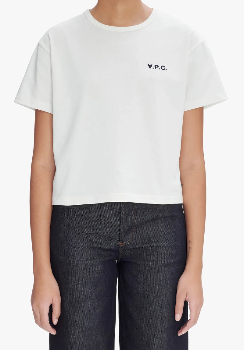 W White/DarkNavy Boxy Petit VPC Tshirt