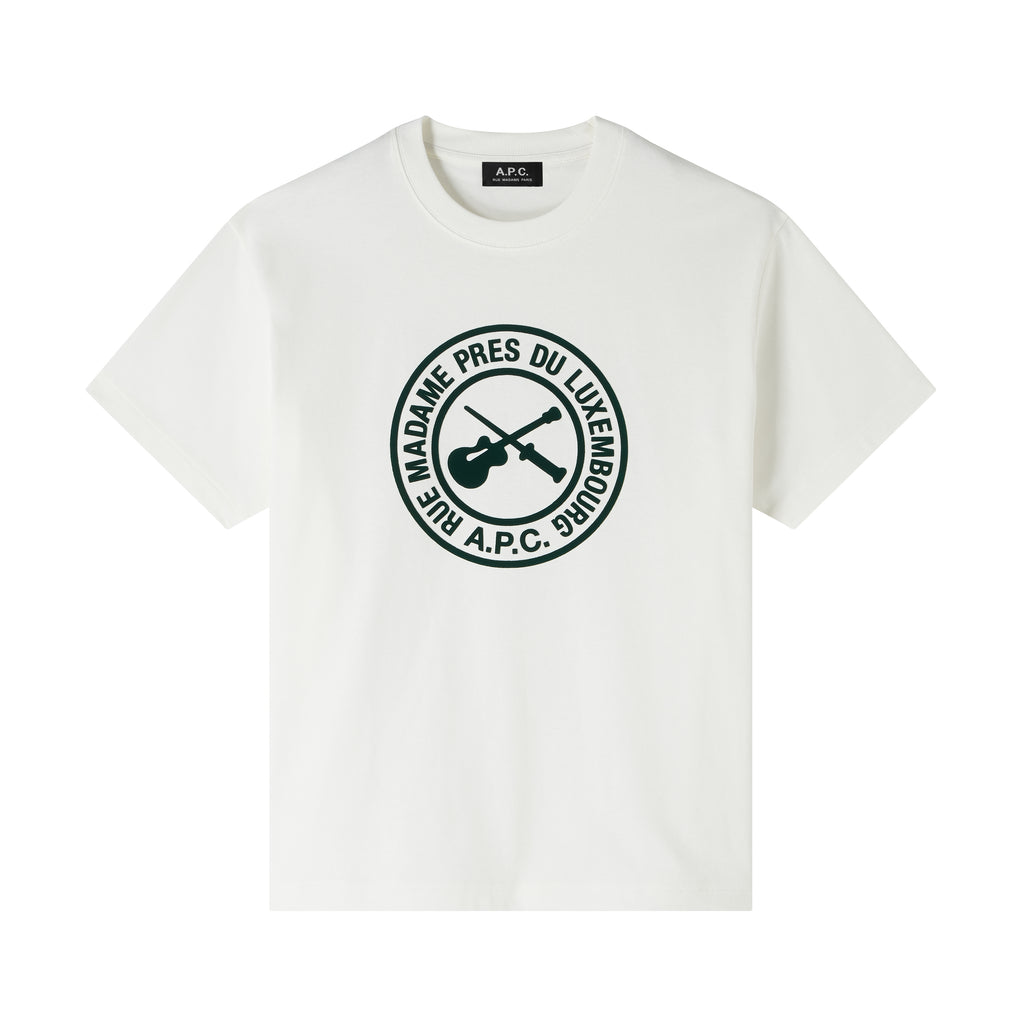 【関税込み】A.P.C. ホワイト Boxy Guitare Poignard Tシャツ A.p.c. T-shirt boxy guitare poignard White - GRADUATE STORE | EN