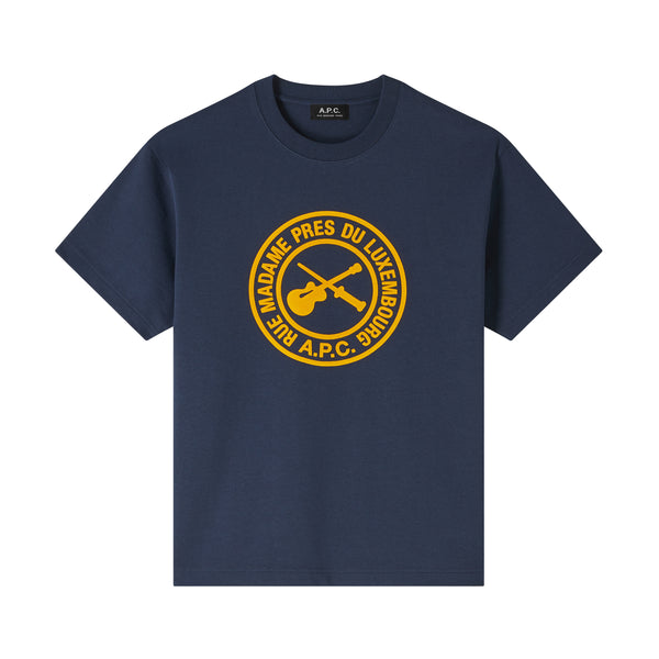 M Navy Boxy Guitare Poignard Tshirt