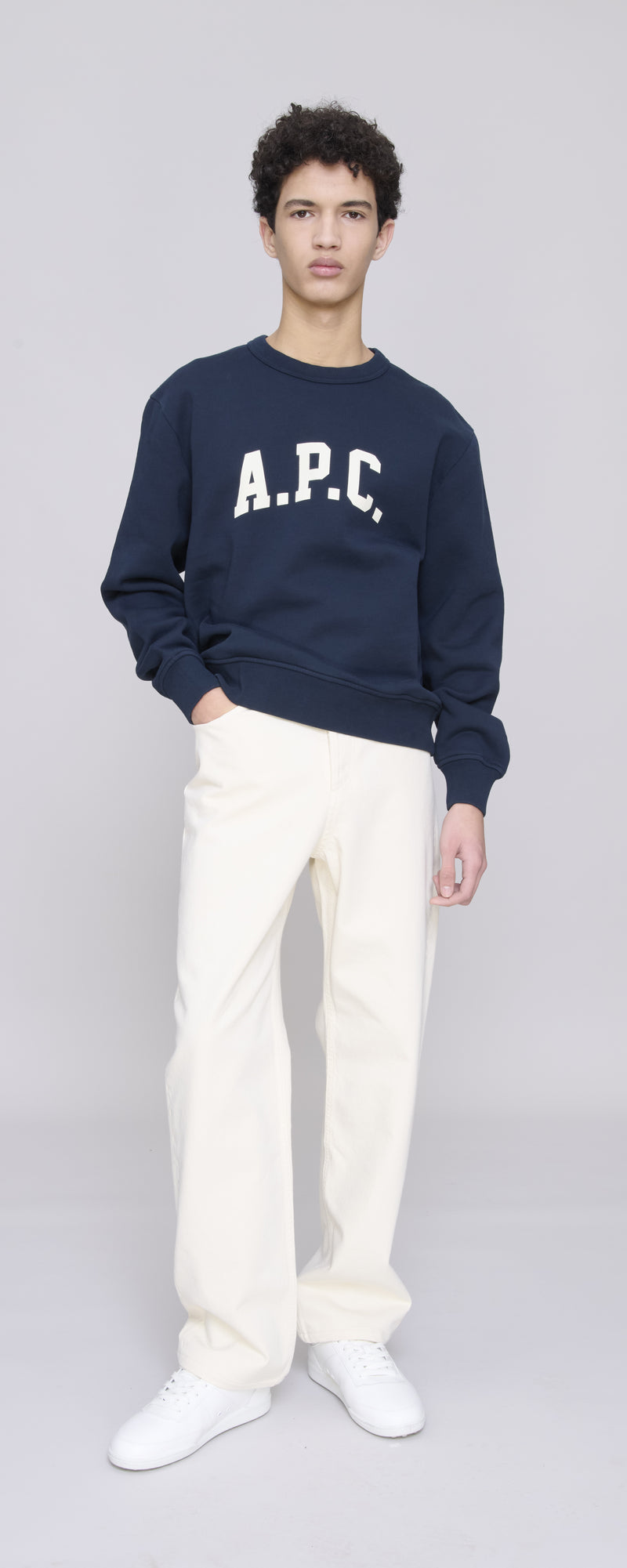 M Dark Navy/Ecru Harris Sweatshirt