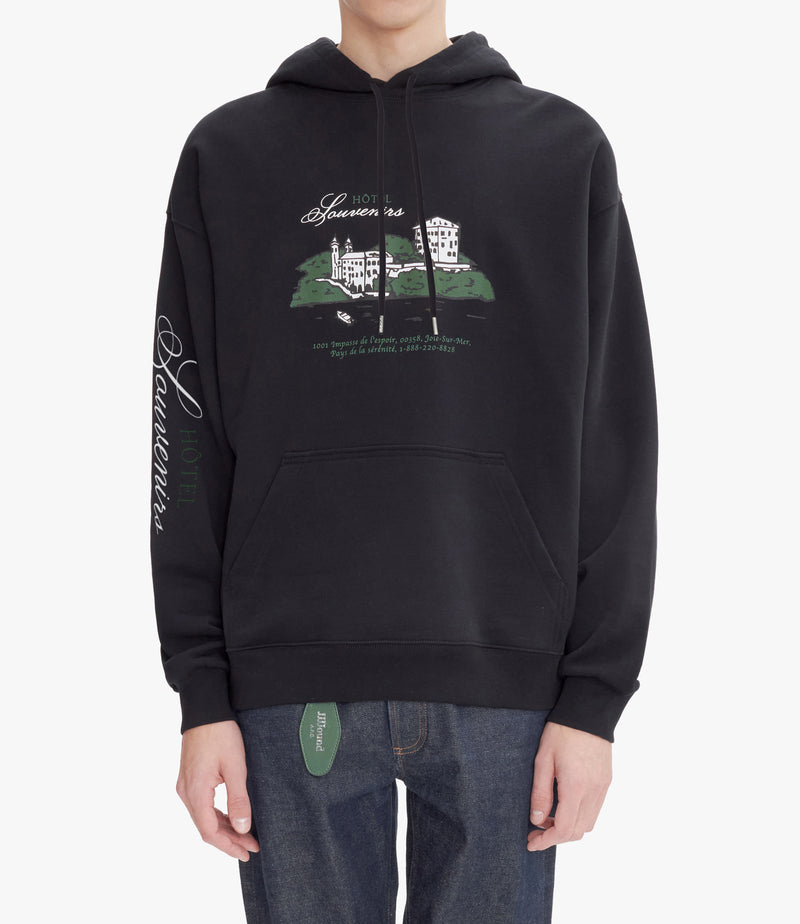 JJJJound Black Hotel Hoodie