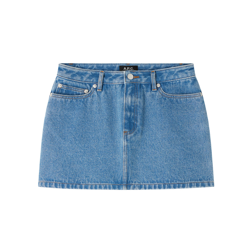 Washed Indigo Mini Skirt