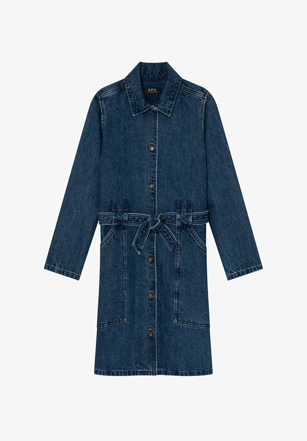 Washed Indigo Winter Dress
