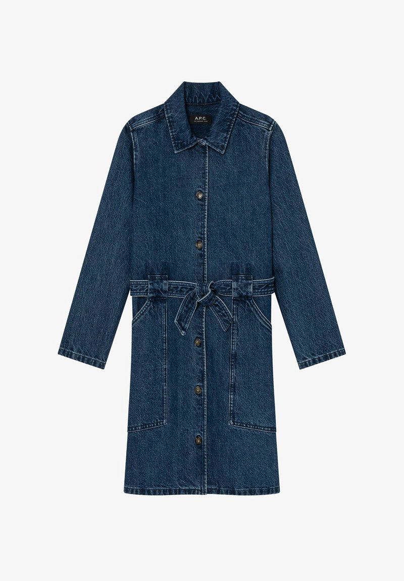 Washed Indigo Winter Dress
