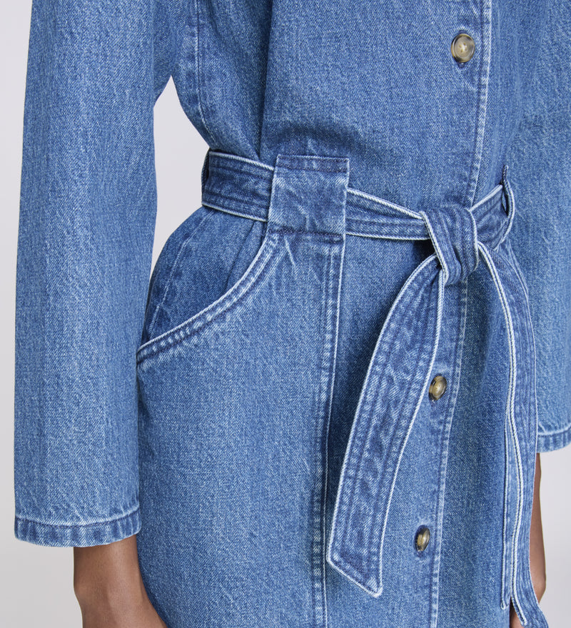 Washed Indigo Winter Dress