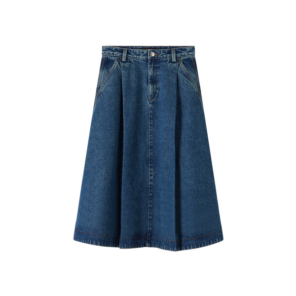 Washed Indigo Enora Skirt