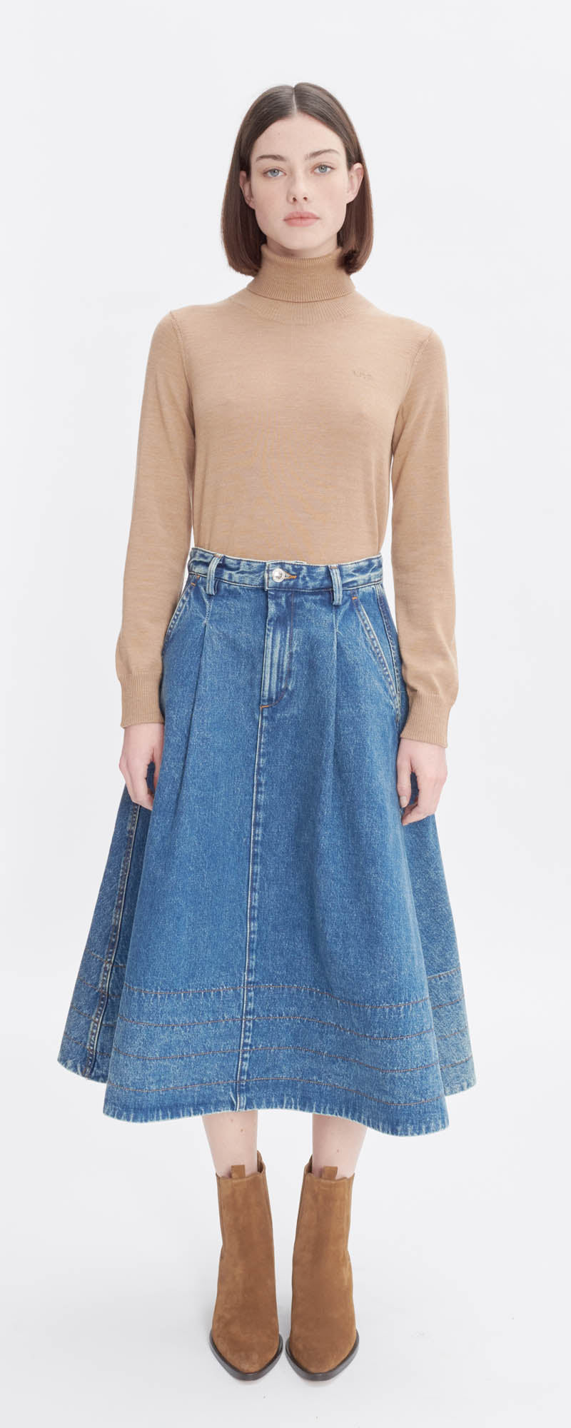 Washed Indigo Enora Skirt