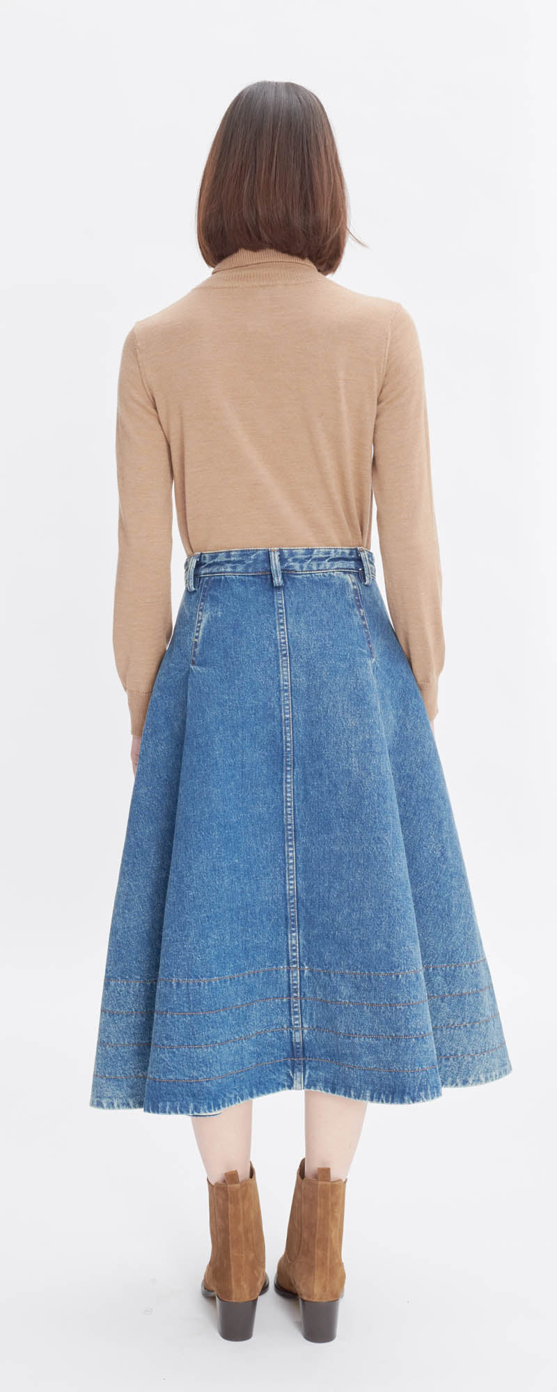 Washed Indigo Enora Skirt