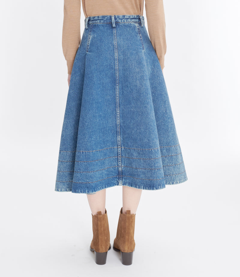 Washed Indigo Enora Skirt