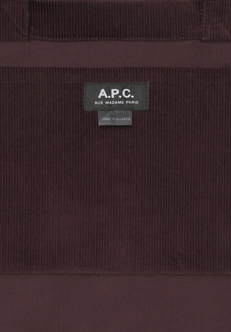 Burgundy Corduroy Lou Tote Bag