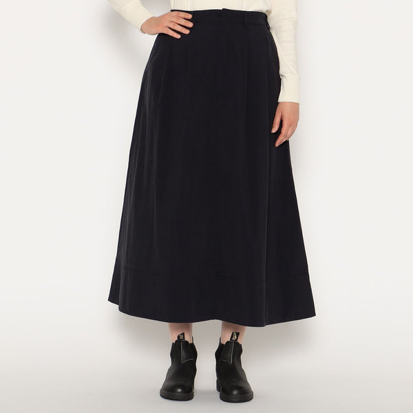 W Navy 2Tuck Skirt