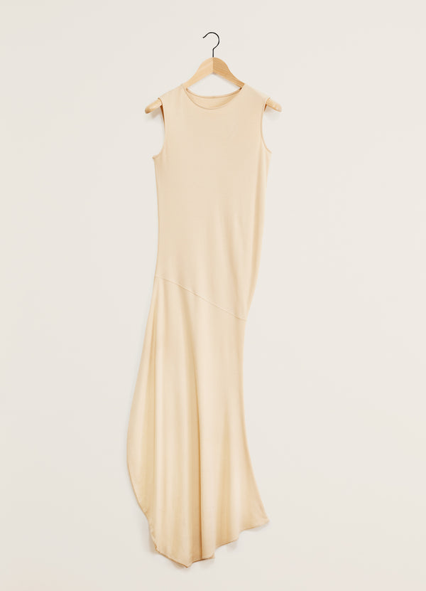 Soft Sand Fitted Twisted Dress