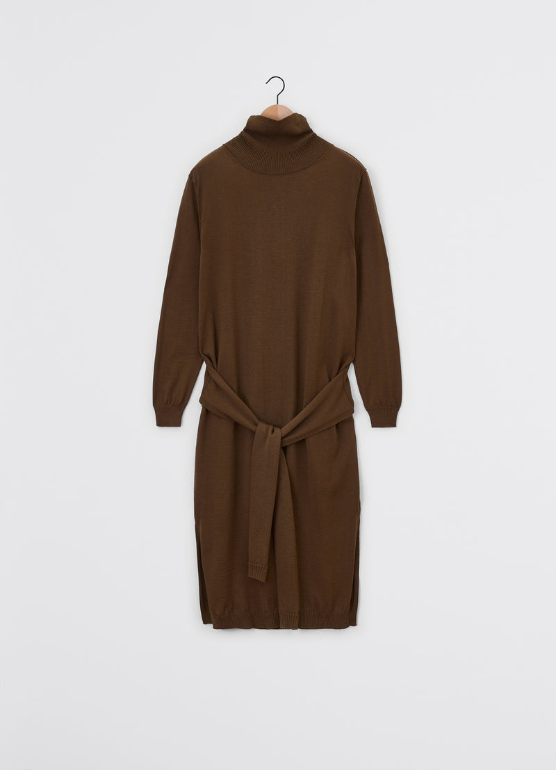 Hazelnut Brown Trompe L'oeil Dress