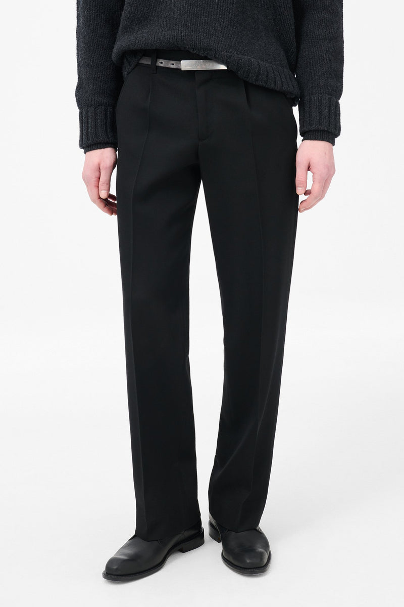 Black Gabardine Slack Trouser