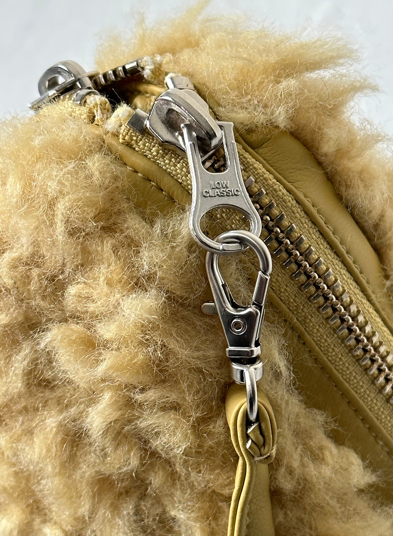 Yellow Fur Triangle Pop-up Bag