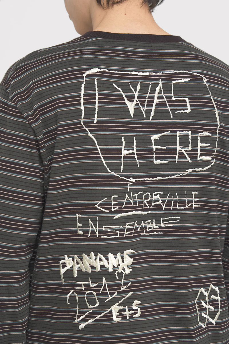 Striped Graffiti Wonder LS Tshirt