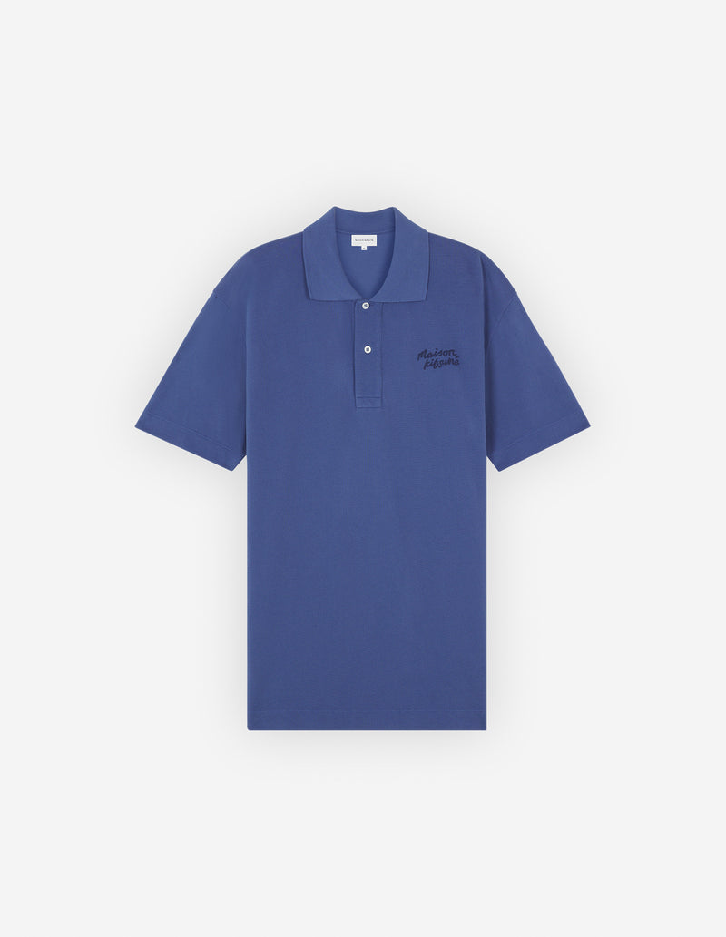 M Storm Blue Mini Maison Kitsune Handwriting Comfort Polo