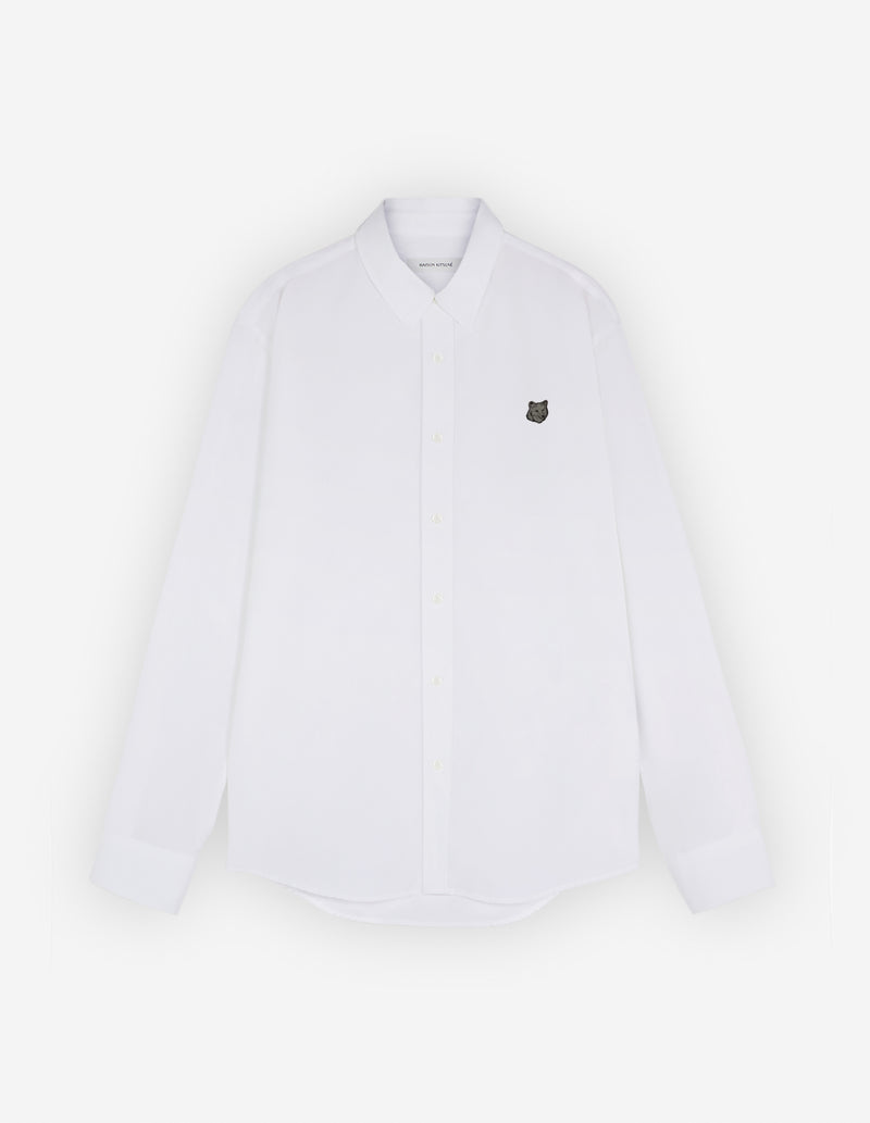 White Bold Fox Head Casual Shirt