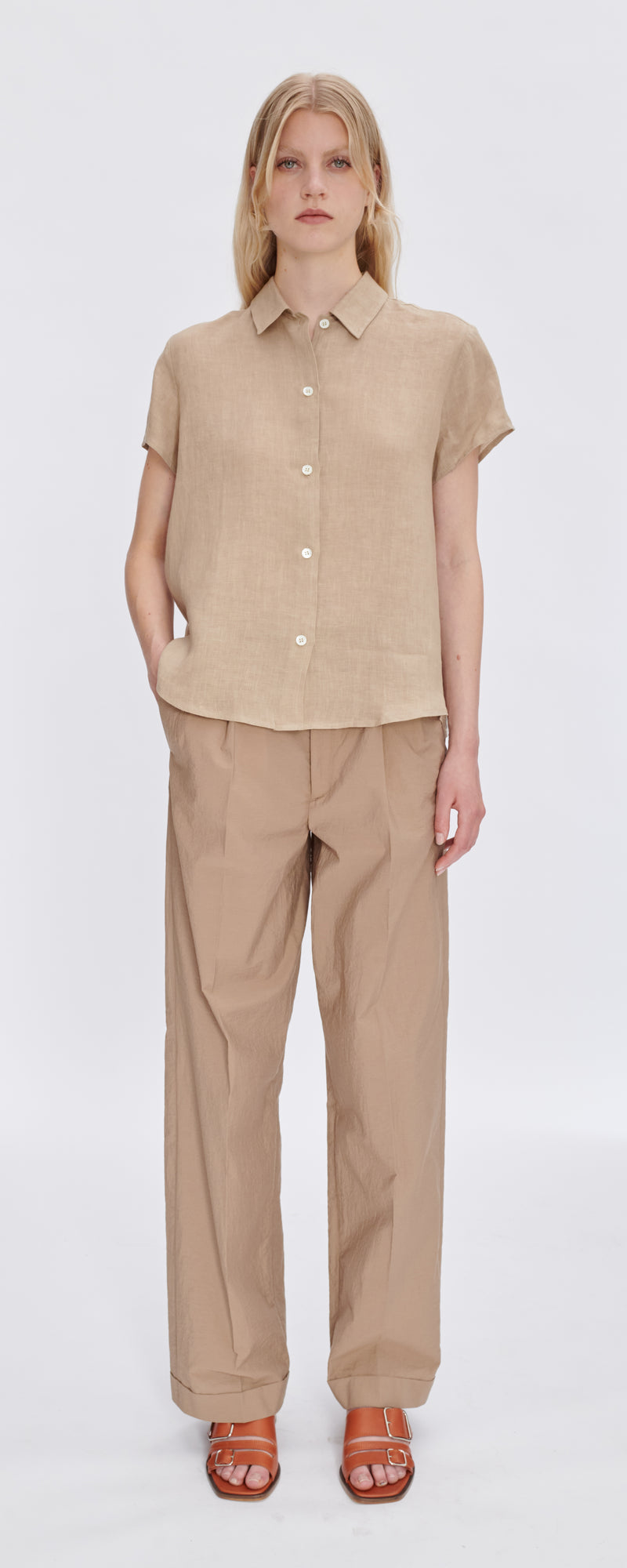 Beige Linen Marina Shirt