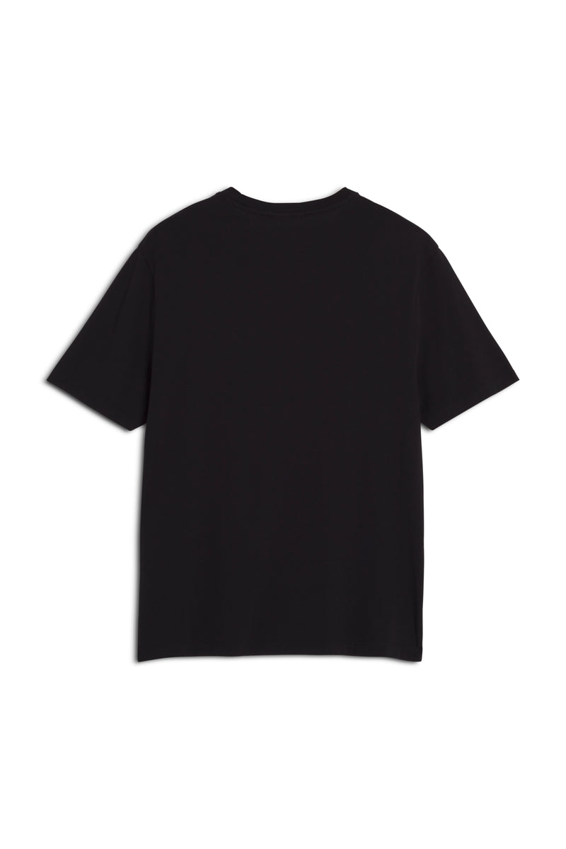 M Black Chillax Fox Regular Tshirt