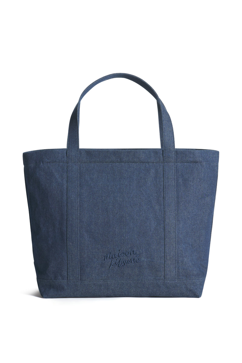 Indigo Fox Head Large Tote