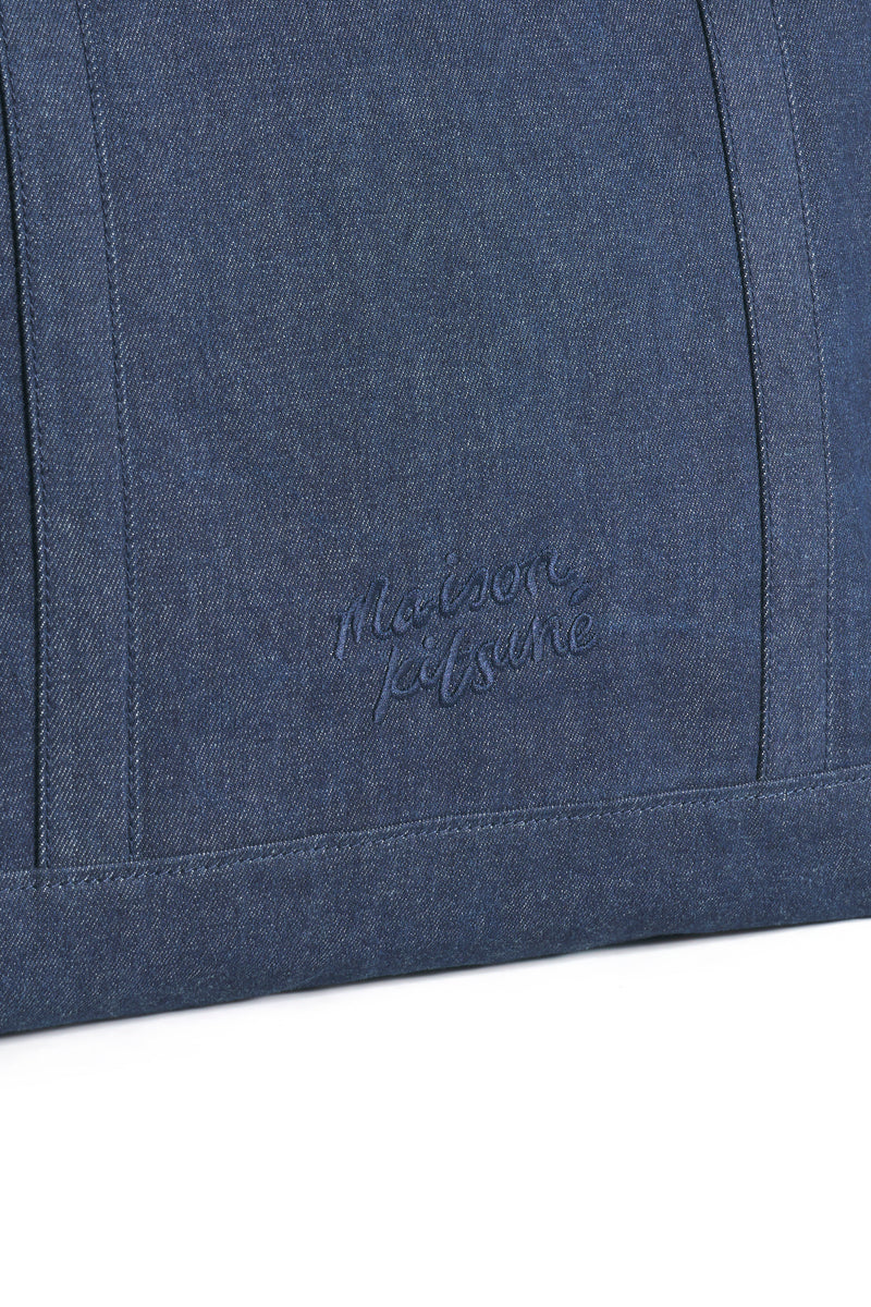 Indigo Fox Head Large Tote
