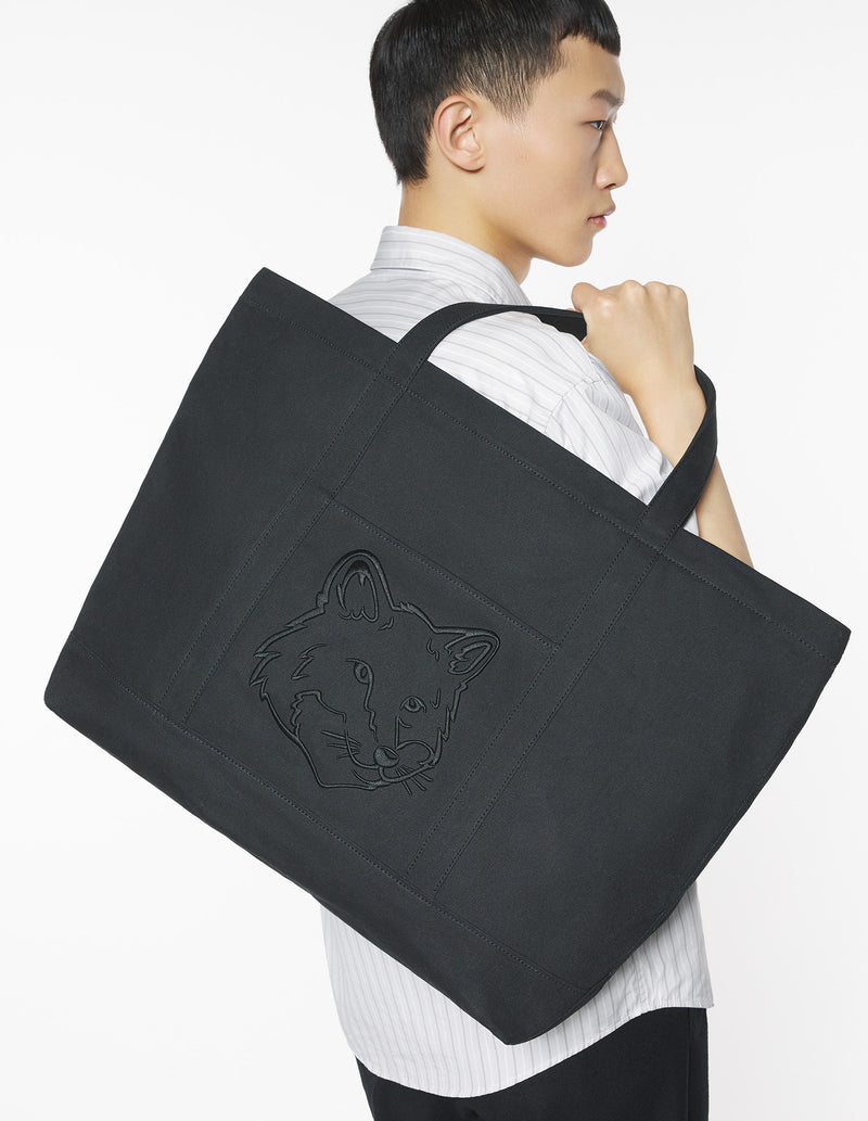 Black Fox Head Large Tote
