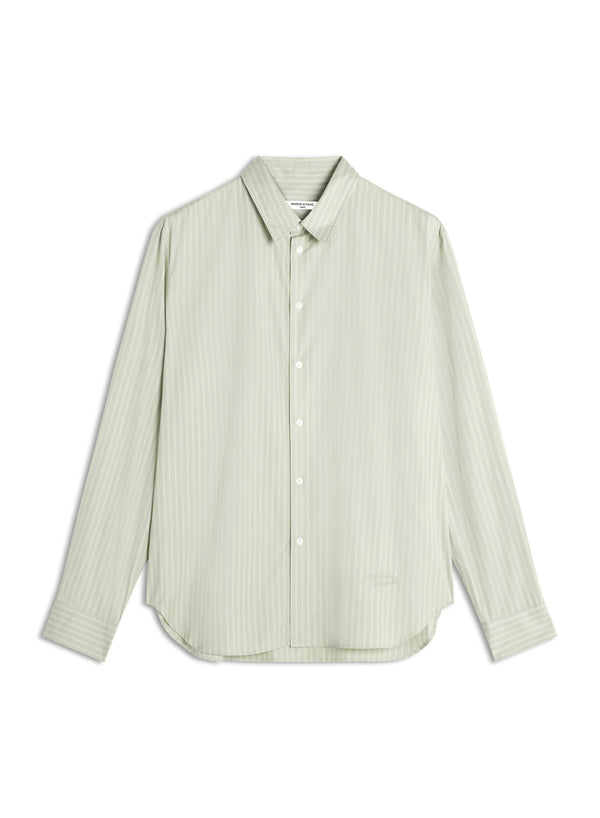 M Sage Green Maison Kitsune Handwriting Relaxed Shirt
