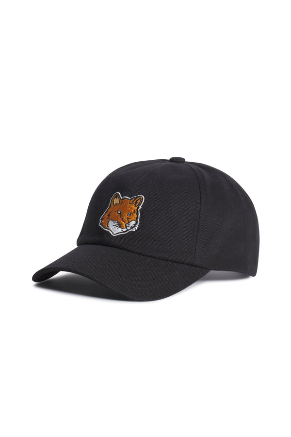 Black Large Fox Head Cap