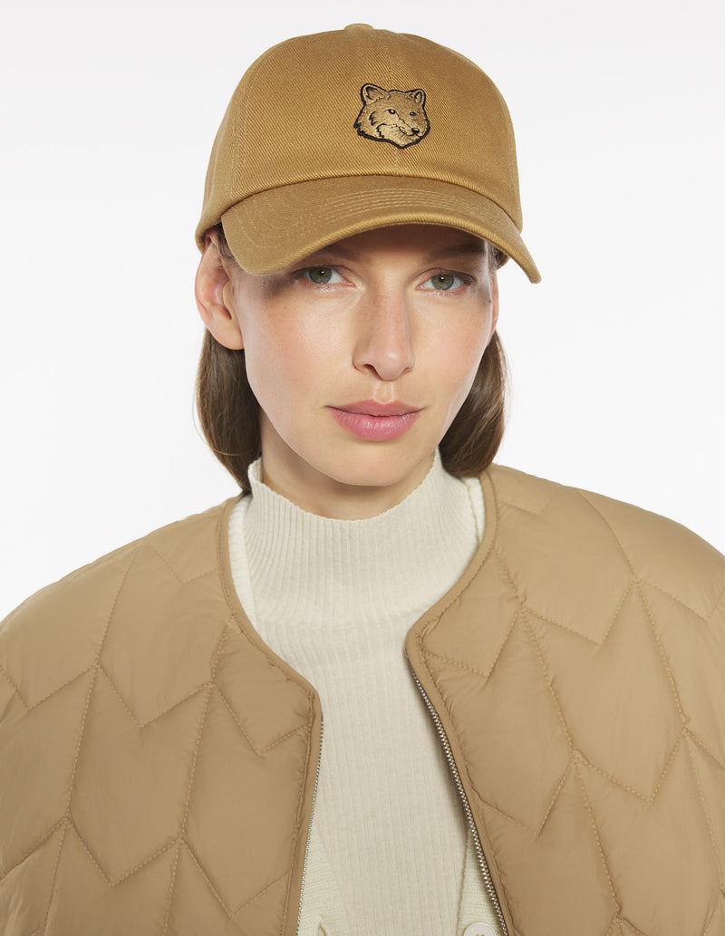 Canvas Brown Fox Head Cap
