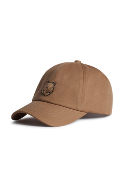 Canvas Brown Fox Head Cap