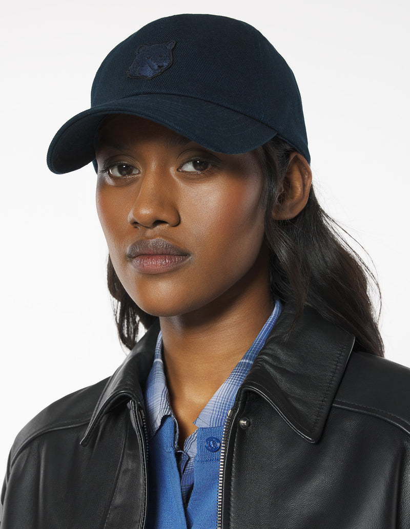 Navy Fox Head Cap