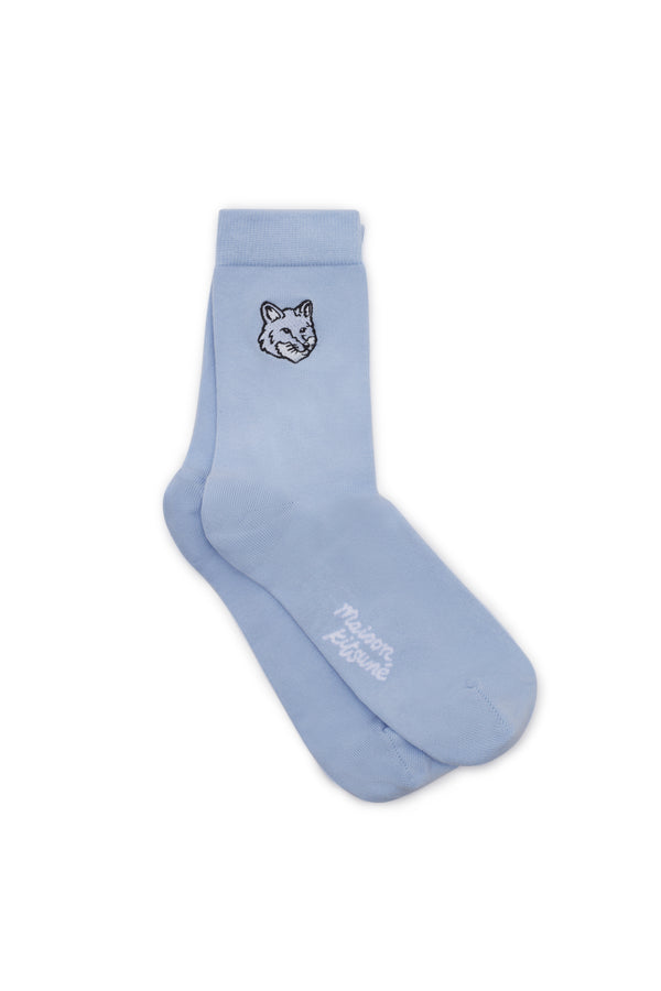 Beat Blue Bold Fox Head Socks