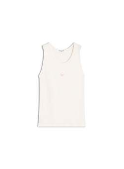 W Pearl Pink Baby Fox Ribbed Tank Top