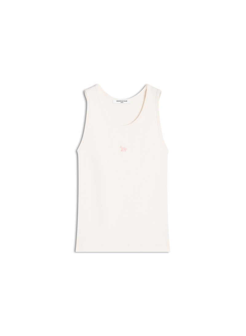 W Pearl Pink Baby Fox Ribbed Tank Top