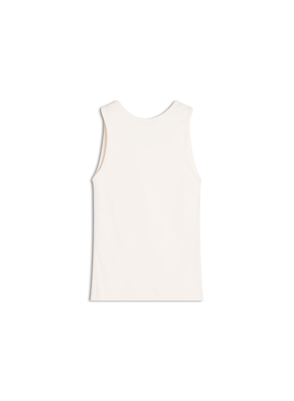 W Pearl Pink Baby Fox Ribbed Tank Top