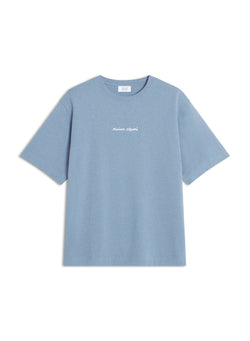 M Powder Blue Maison Kitsune Line Handwriting Oversize Tshirt