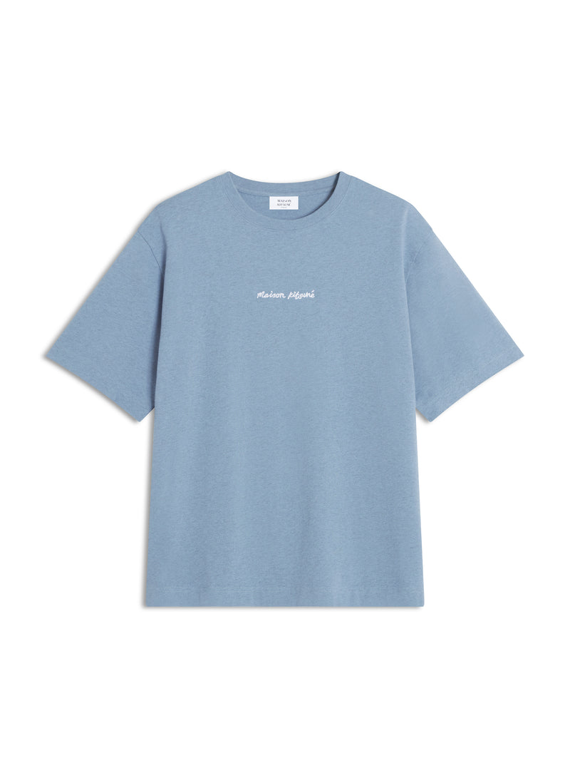 M Powder Blue Maison Kitsune Line Handwriting Oversize Tshirt
