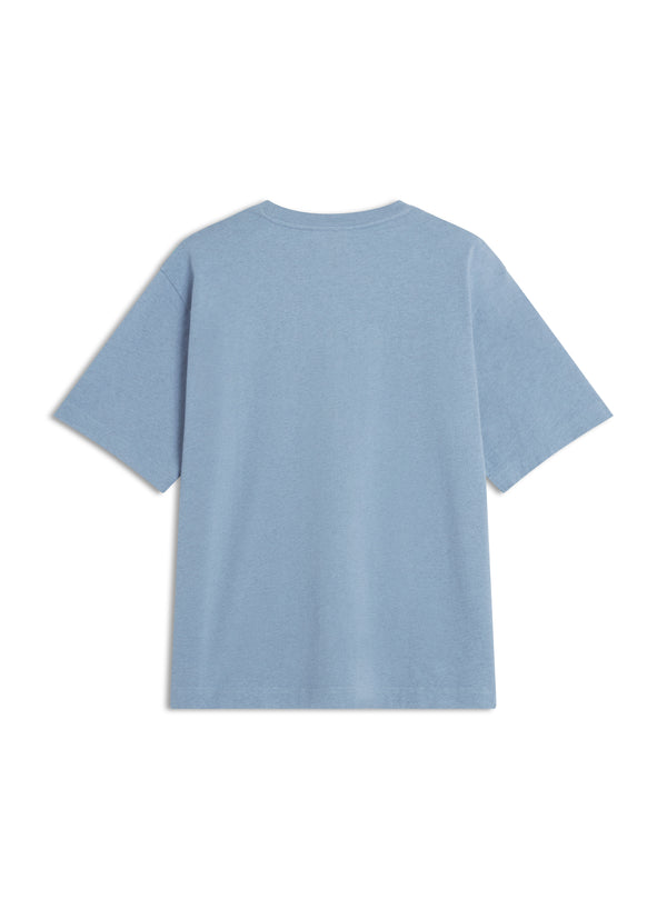 M Powder Blue Maison Kitsune Line Handwriting Oversize Tshirt
