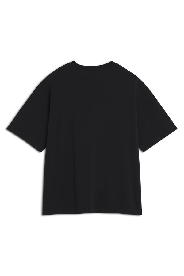 M Black Maison Kitsune Line Handwriting Oversize Tshirt